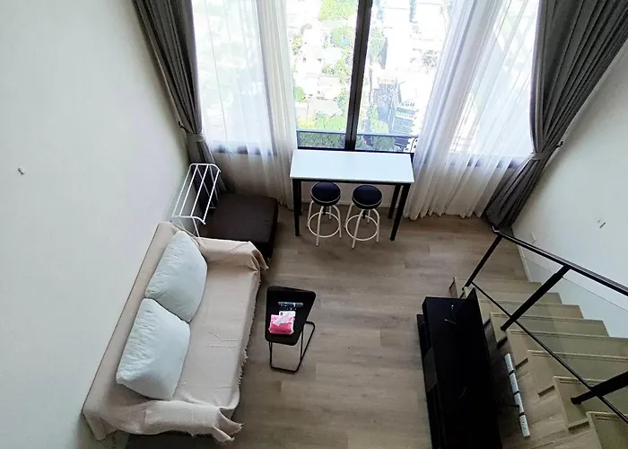 Bts Onnut Loft Quiet Netflix Rooftop Bar Apartment *