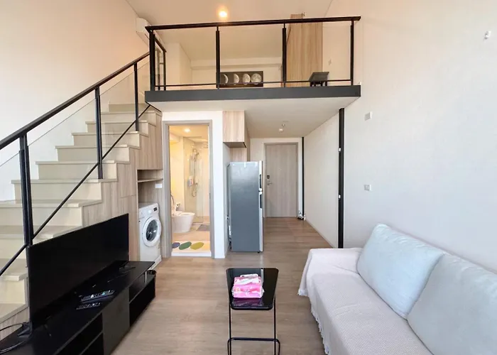 Bts Onnut Loft Quiet Netflix Rooftop Bar Apartment *